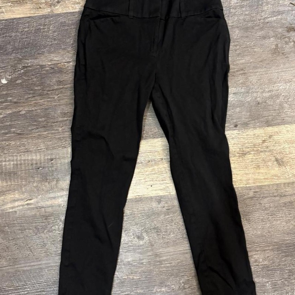 black loft skinny dress pants